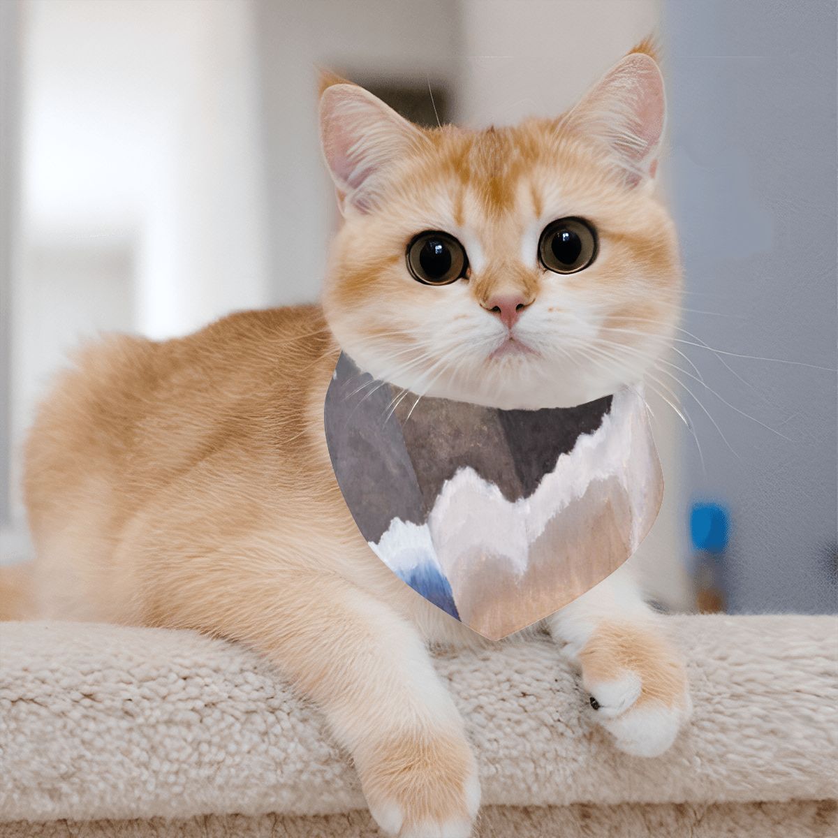 Sebastian & Clementine Reaching Waves Pet Cotton Bandana