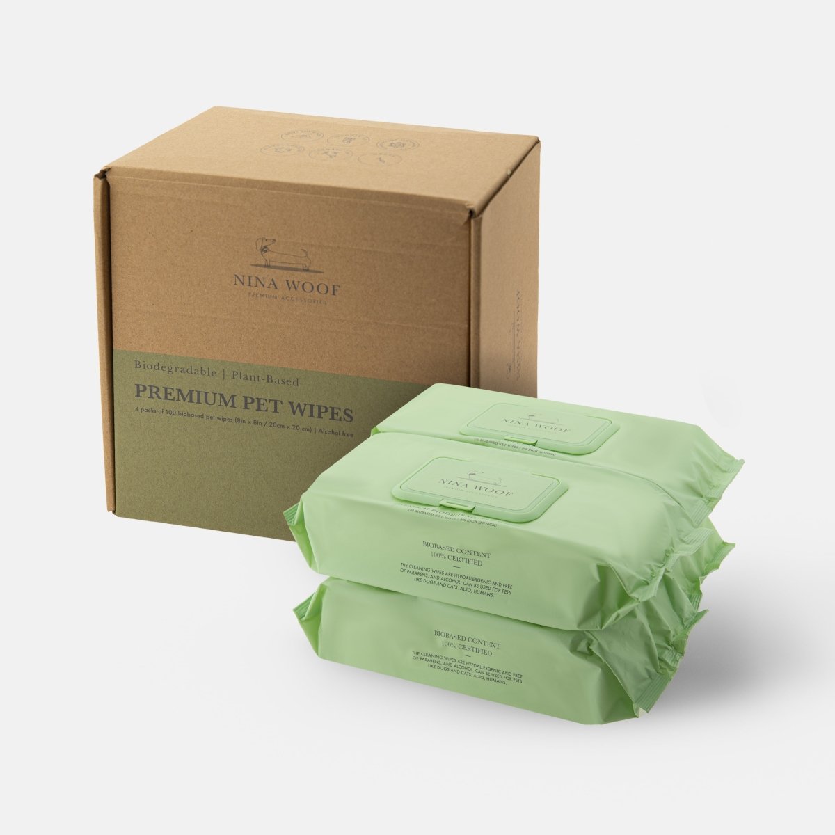 Premium Pet Wipes - Biodegradable and Plant-Based