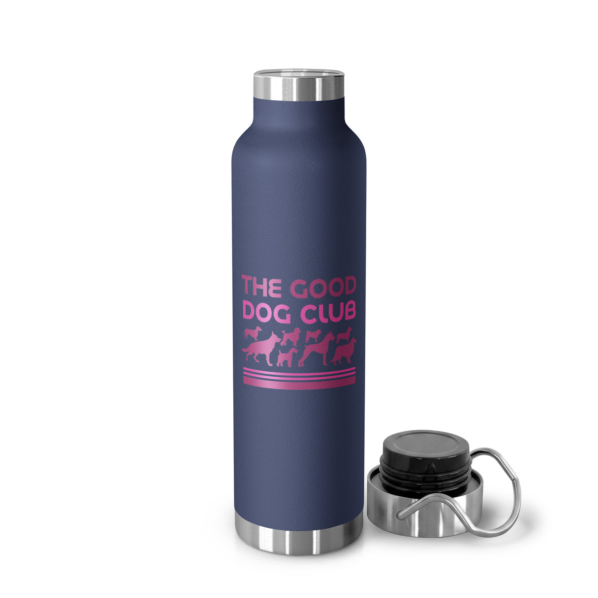 Sebastian & Clementine The Good Dog Club Copper-Insulated Stainless Steel Water Bottle - Pink