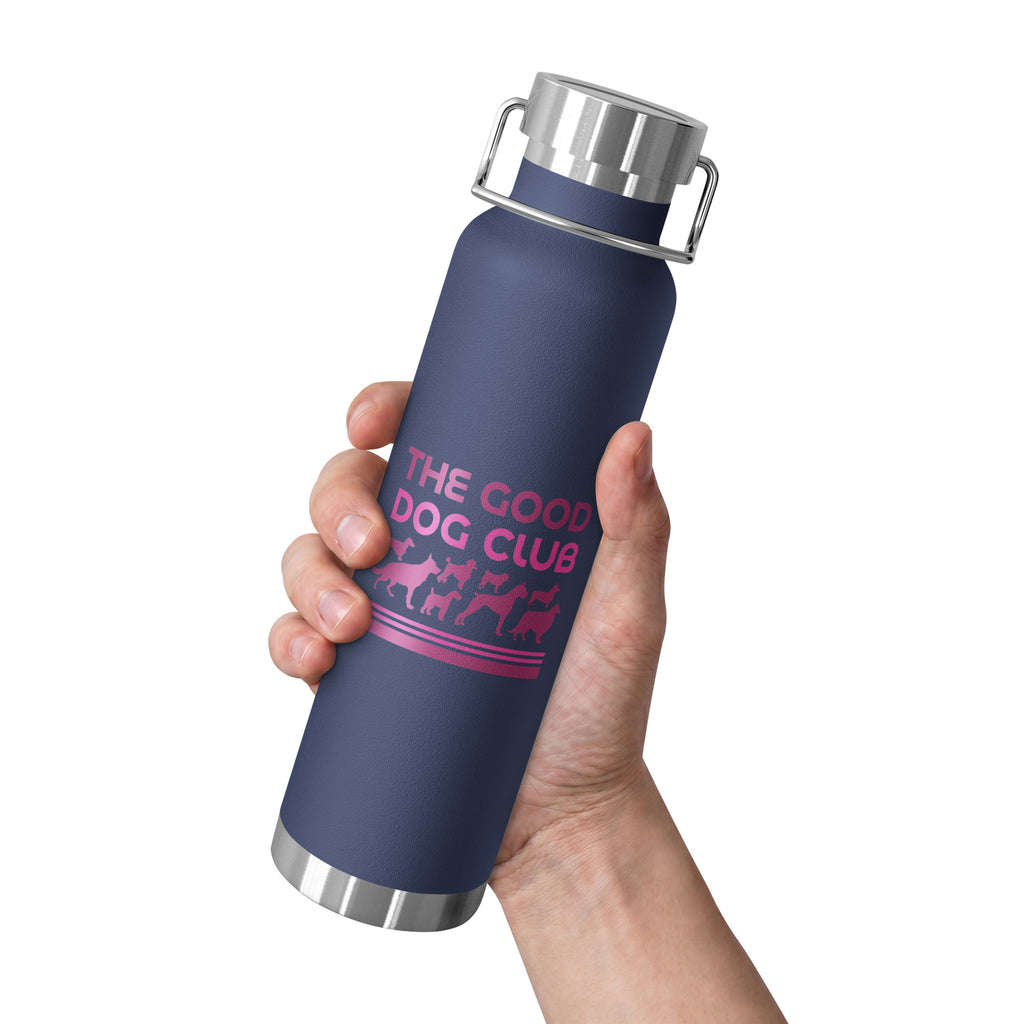 Sebastian & Clementine The Good Dog Club Copper-Insulated Stainless Steel Water Bottle - Pink
