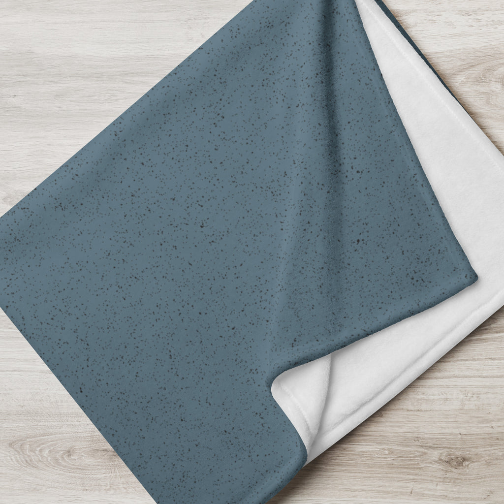 Sebastian & Clementine Blue Speckled Throw Blanket