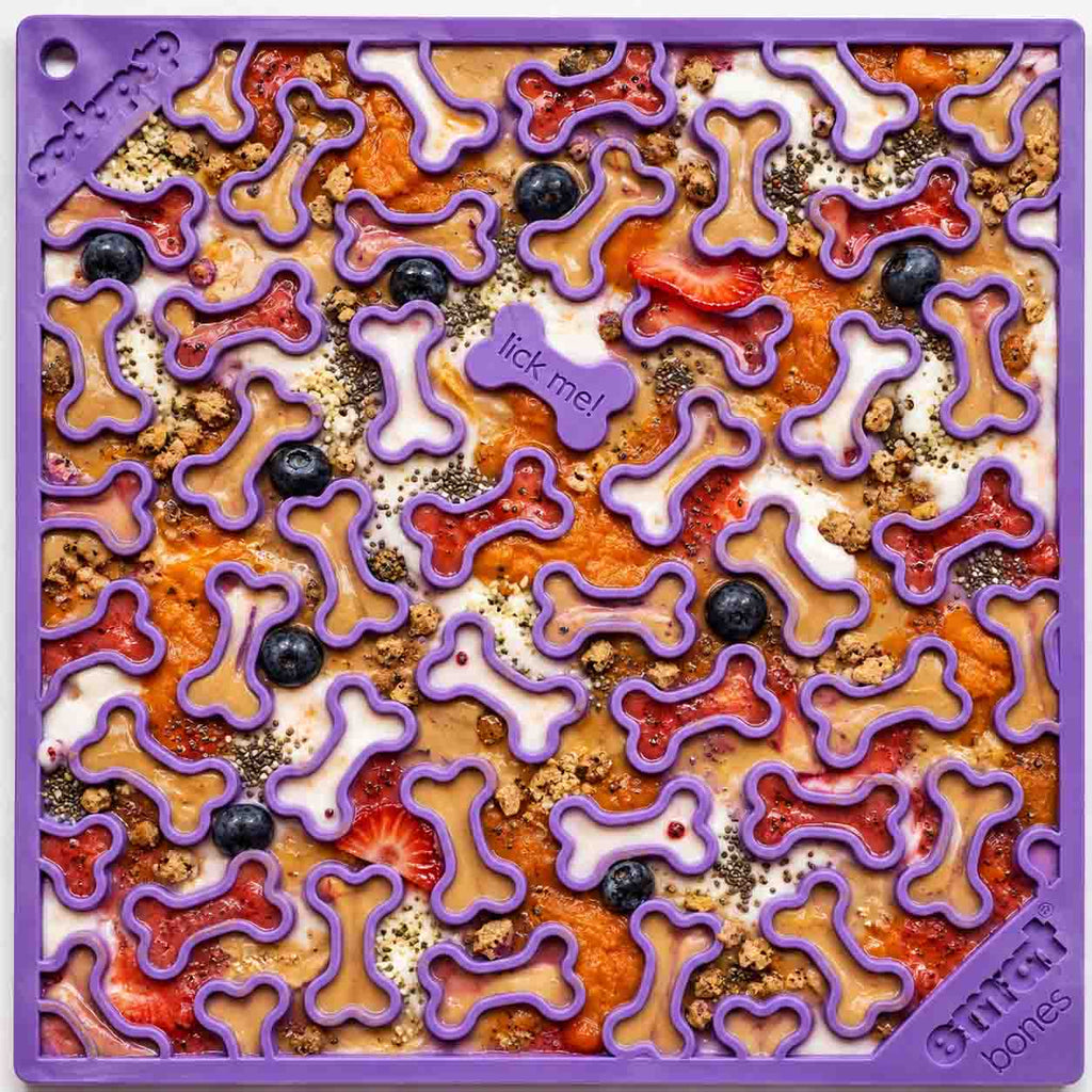 SodaPup® Bones eMat - Enrichment Lick Mat for Dogs and Cats