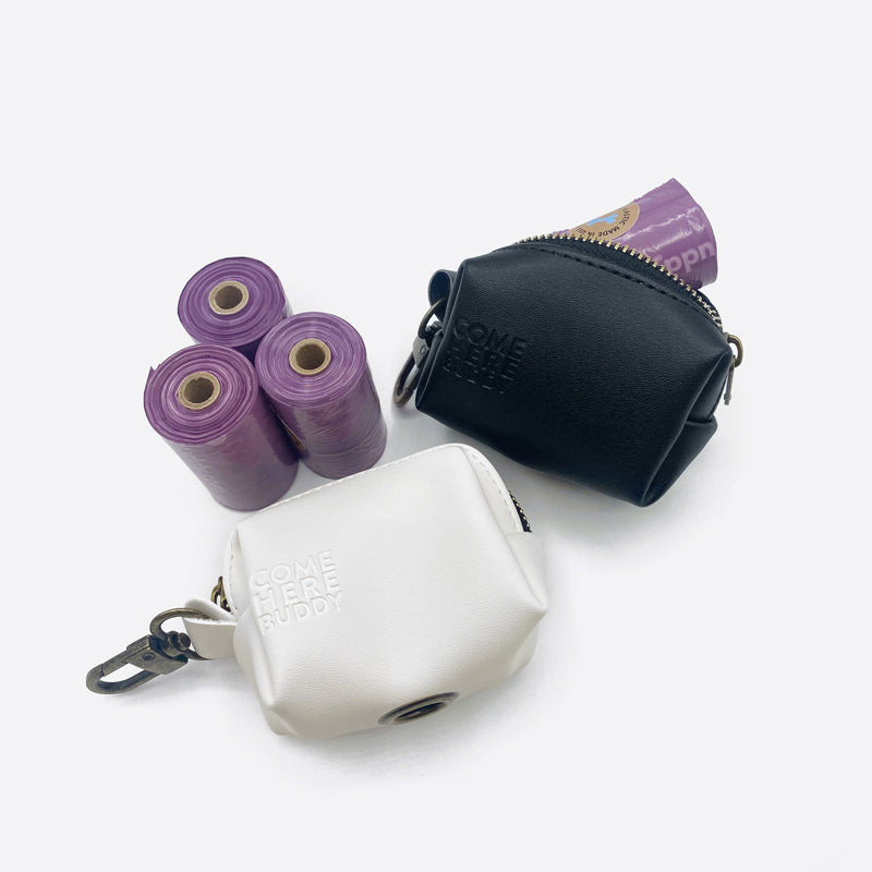 Come Here Buddy Leather Poop Bag Dispenser