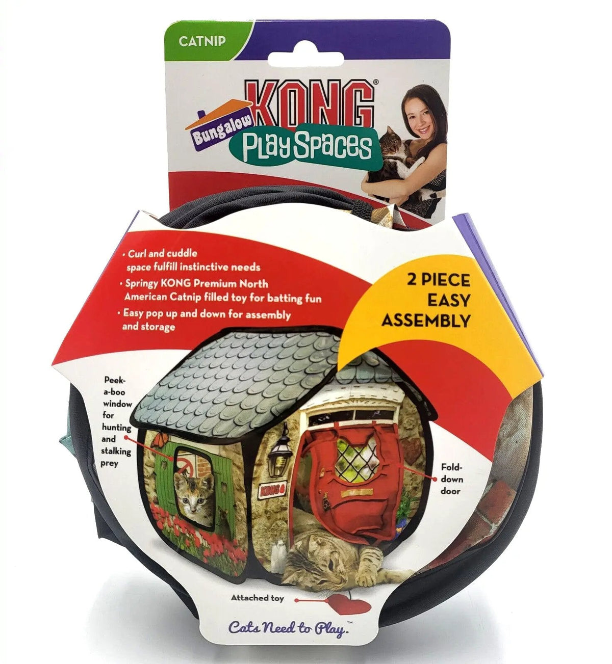 Kong Play Spaces Bungalow with Catnip Cat Kitten Toy