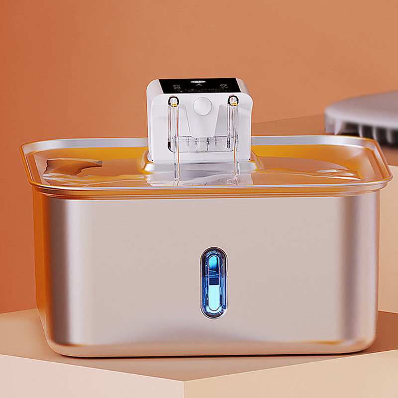 Wireless Pet Water Fountain Stainless Steel Rechargeable