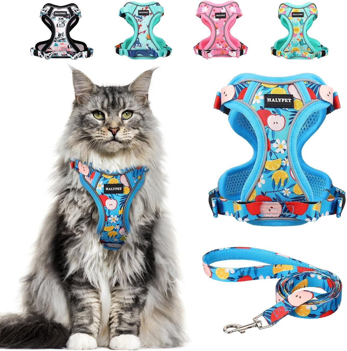 Cat Harness and Leash Set Escape Proof Reflective Adjustable Vest