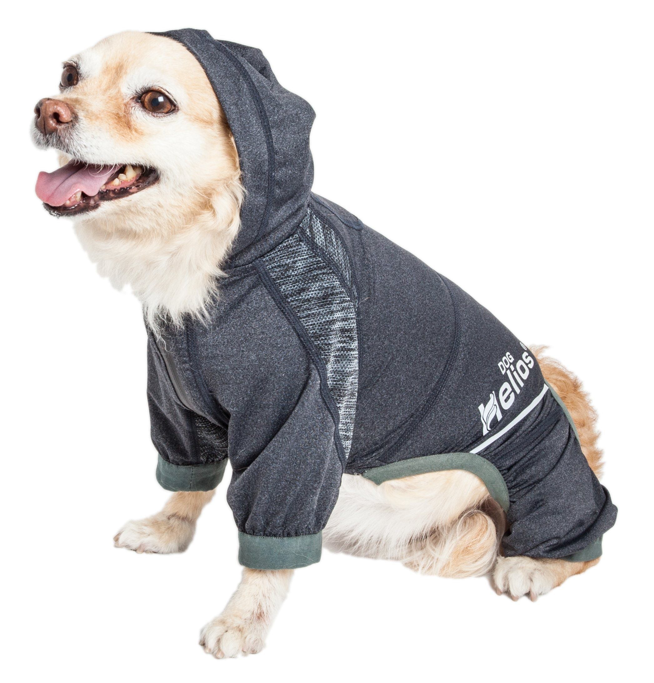Dog Helios® 'Namastail' Lightweight 4-Way-Stretch Yoga Performance Dog Tracksuit Hoodie