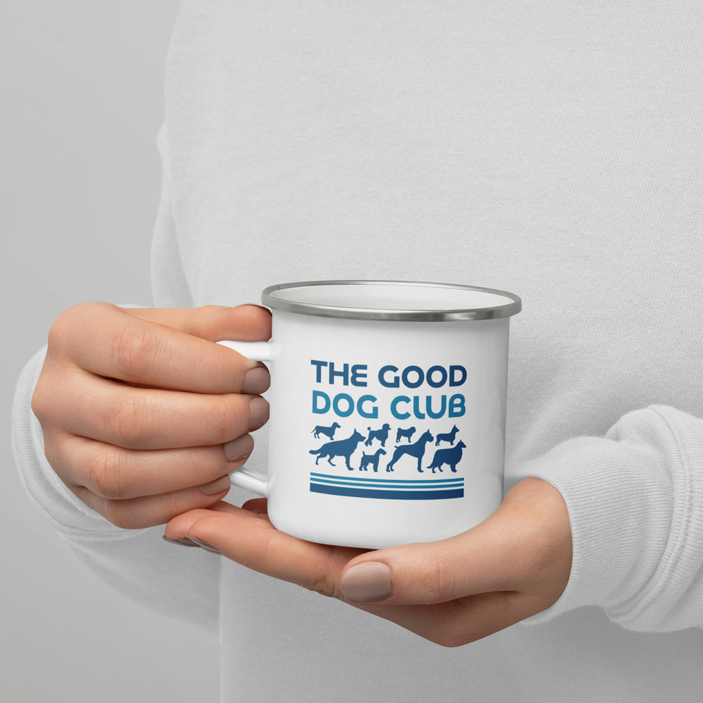 Sebastian & Clementine The Good Dog Club Enamel Mug - Blue