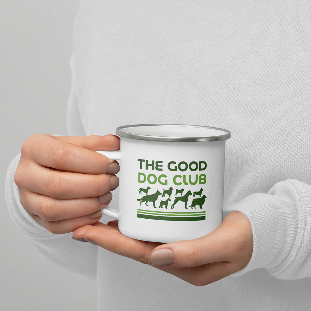 Sebastian & Clementine The Good Dog Club Enamel Mug - Green
