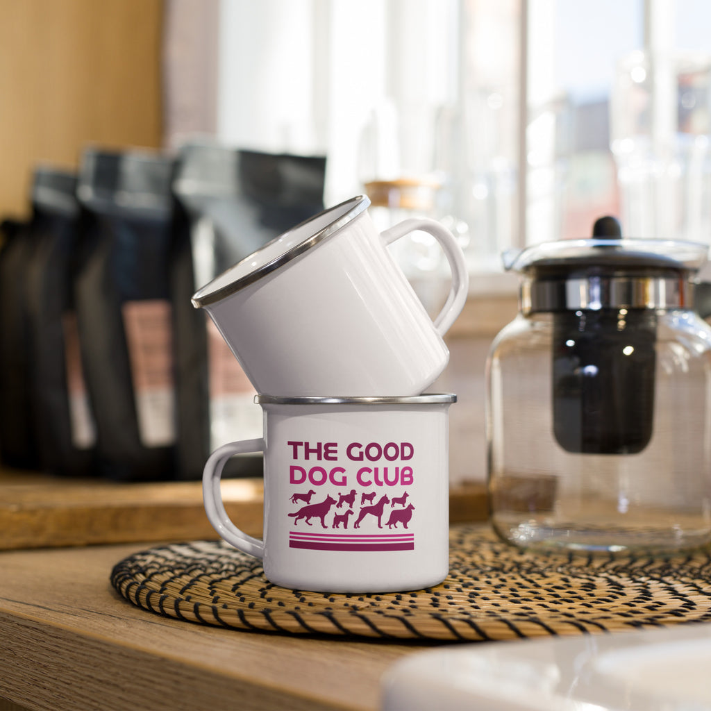 Sebastian & Clementine The Good Dog Club Enamel Mug - Pink
