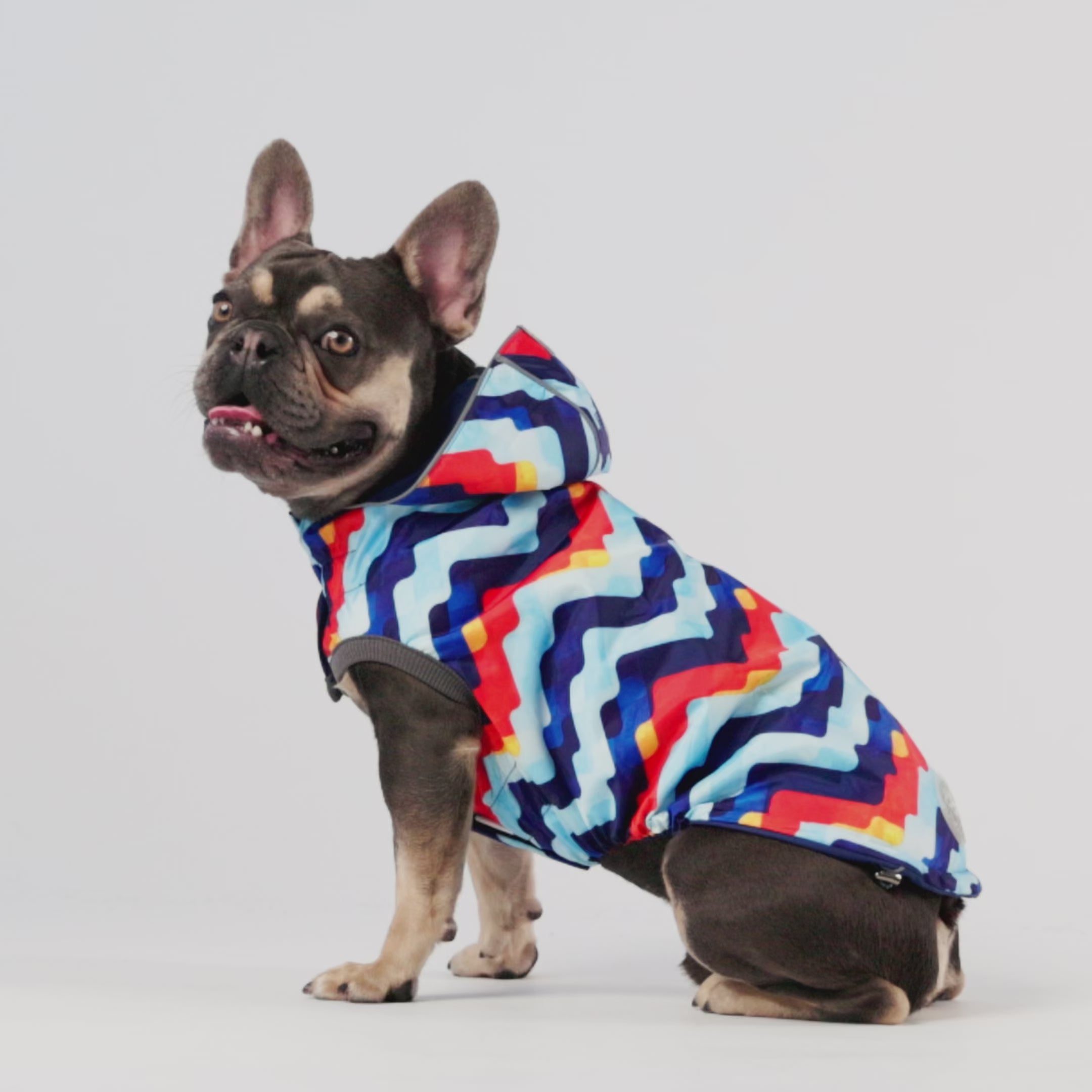 Reversible Elasto-Fit Raincoat - Navy/Navy