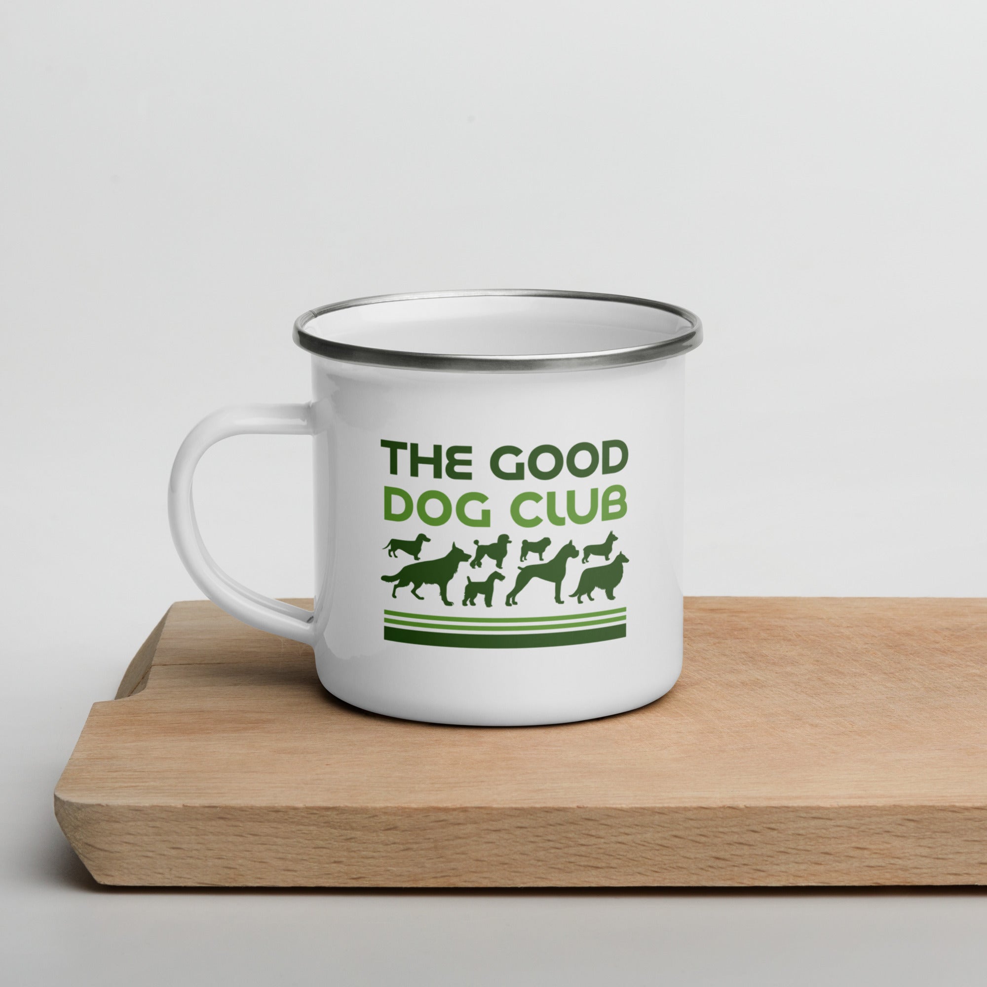 Sebastian & Clementine The Good Dog Club Enamel Mug - Green