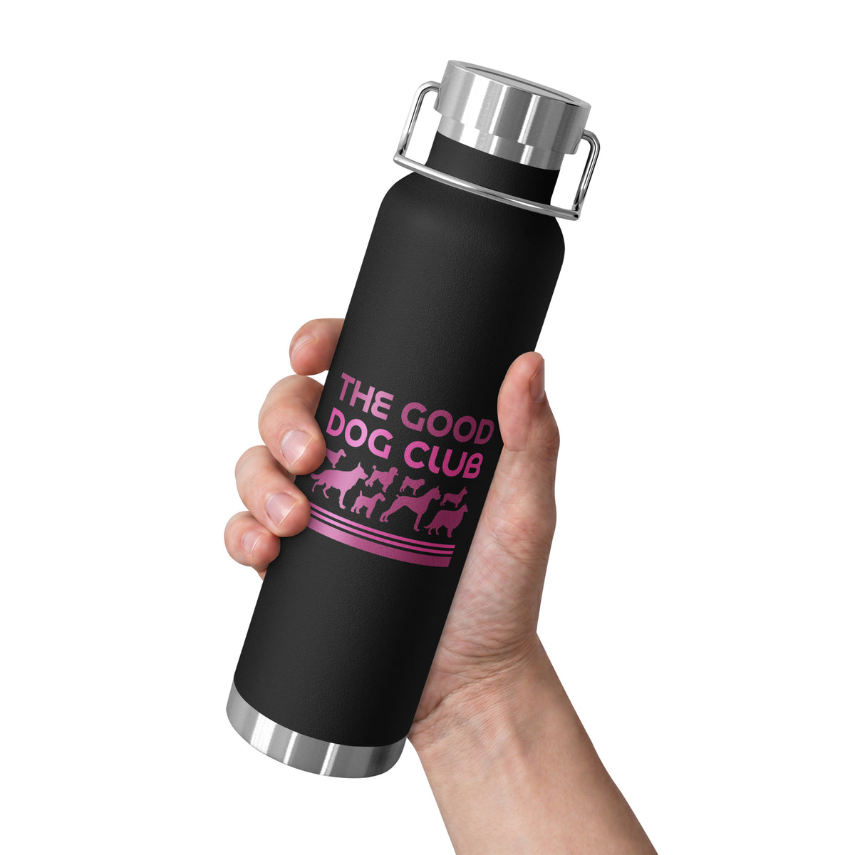 Sebastian & Clementine The Good Dog Club Copper-Insulated Stainless Steel Water Bottle - Pink