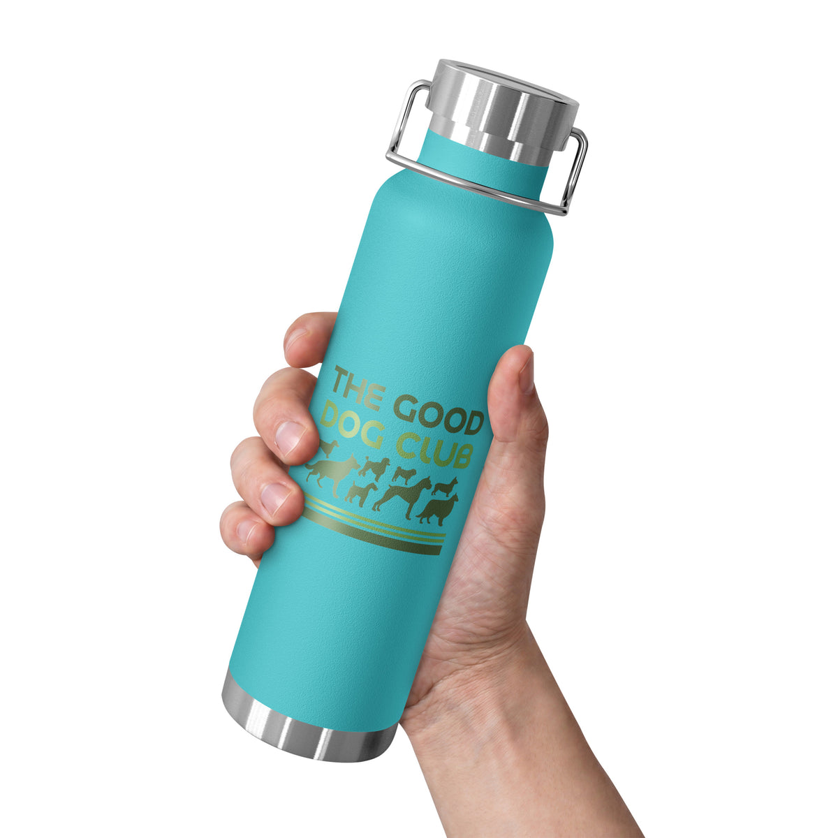 Sebastian & Clementine The Good Dog Club Copper-Insulated Stainless Steel Water Bottle - Green