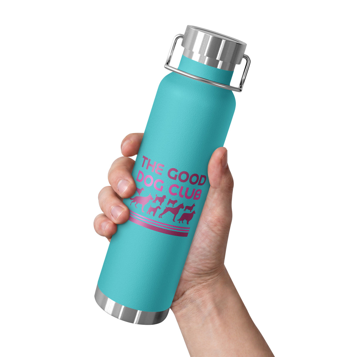Sebastian & Clementine The Good Dog Club Copper-Insulated Stainless Steel Water Bottle - Pink
