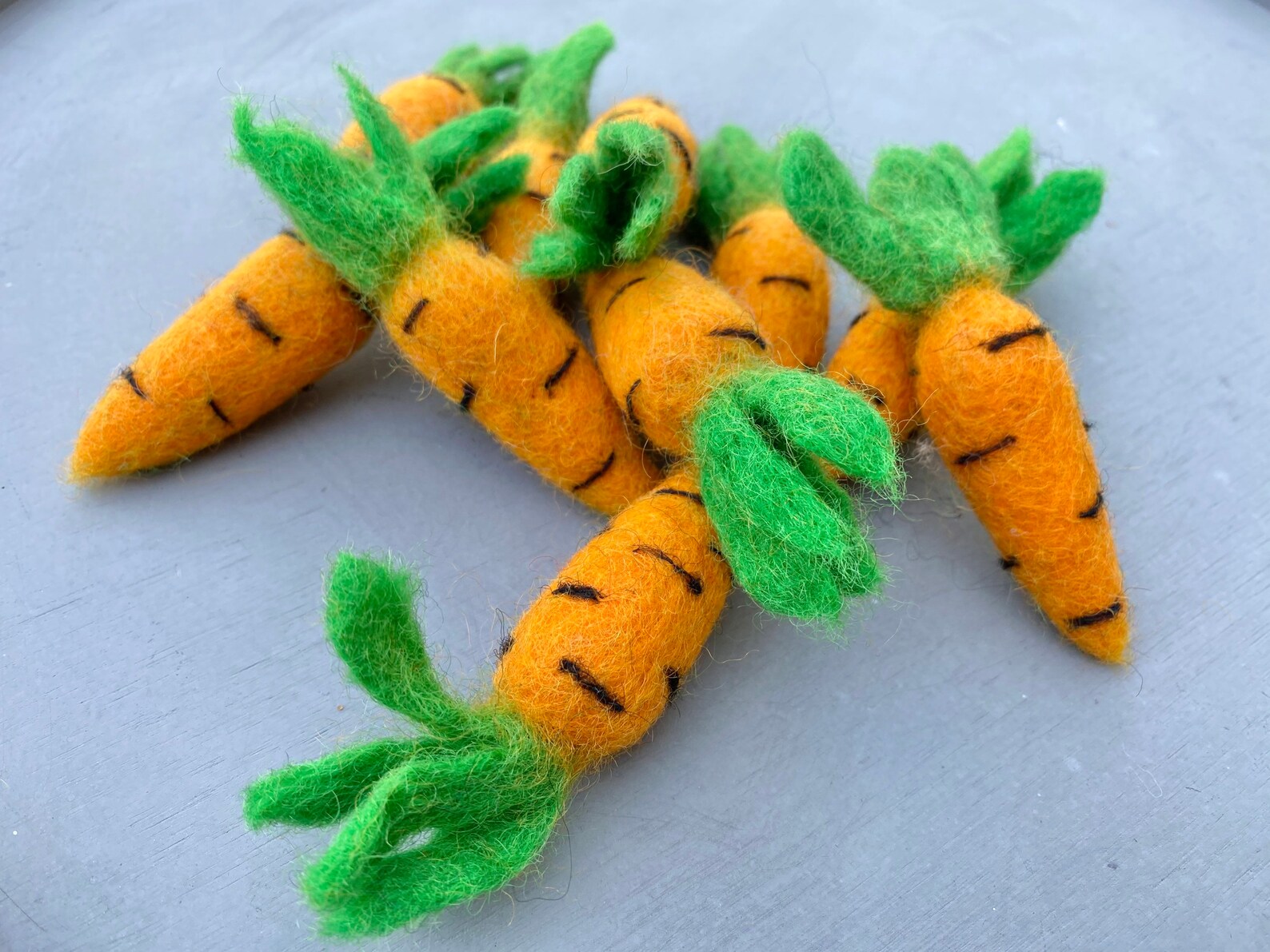 Felted Carrot Cat Toy