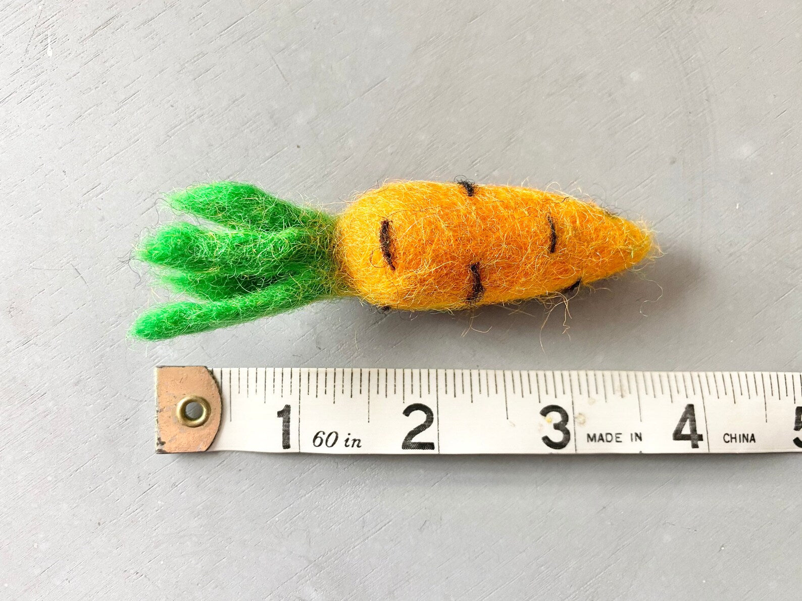 Felted Carrot Cat Toy