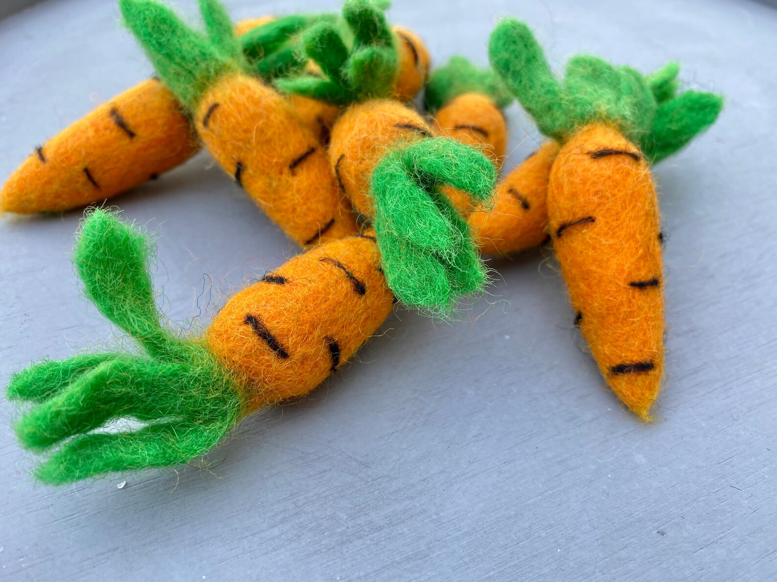 Felted Carrot Cat Toy