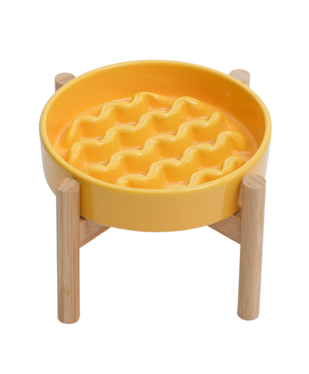 Pehom | Slow Feeder Dog Bowls - Yellow / Frozen Blue / Purple