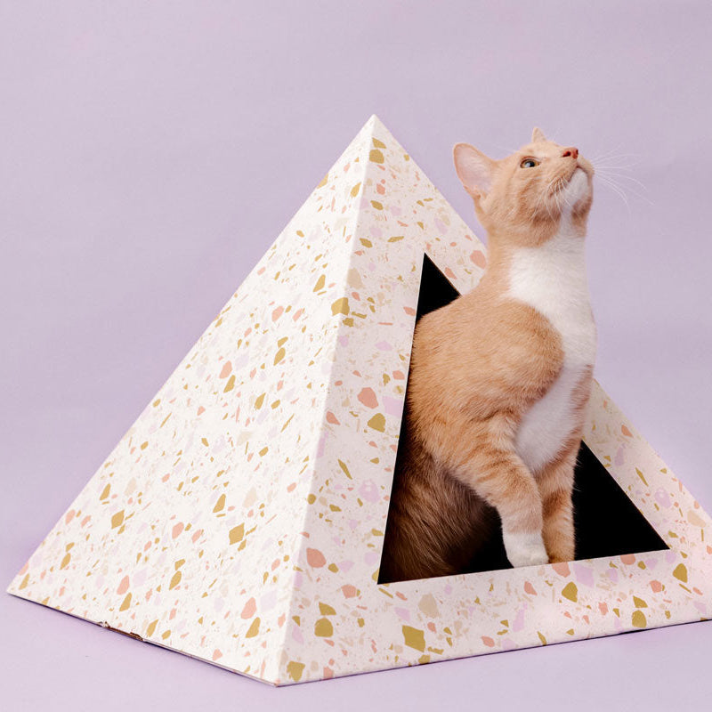 Kitty Kardboard® 'Terrazzo' Cardboard Cat Pyramid