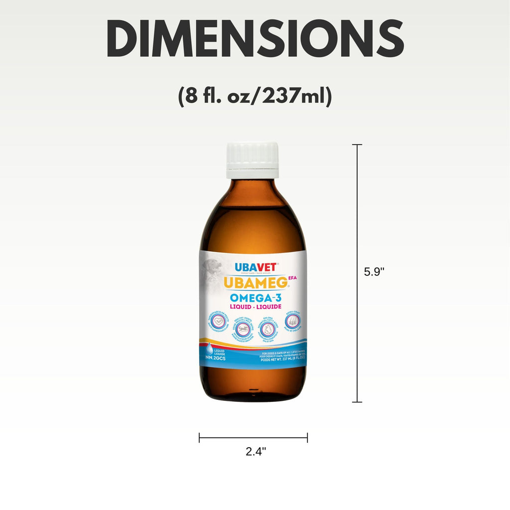 UBAVET Ubameg Omega-3 Fatty Acid Liquid for Dogs & Cats