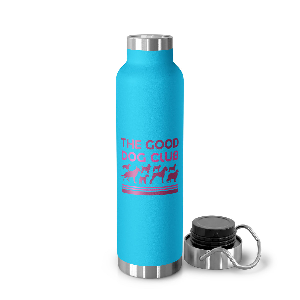 Sebastian & Clementine The Good Dog Club Copper-Insulated Stainless Steel Water Bottle - Pink