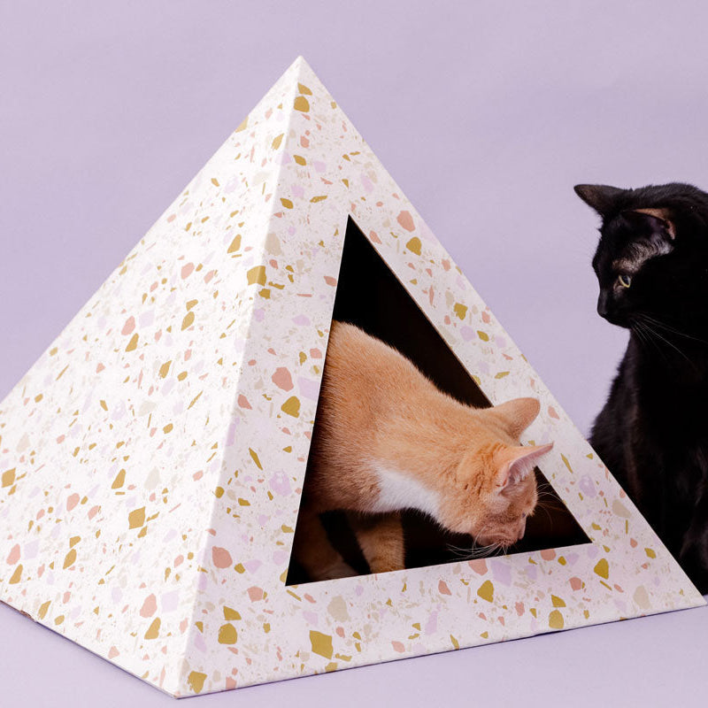 Kitty Kardboard® 'Terrazzo' Cardboard Cat Pyramid