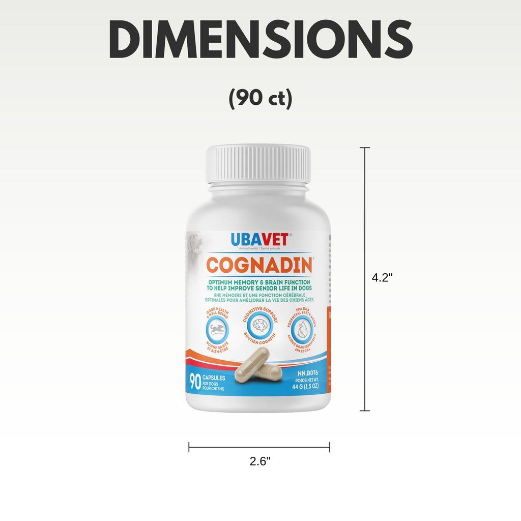 UBAVET Cognadin Memory & Brain Support for Senior Dogs – (90 ct)