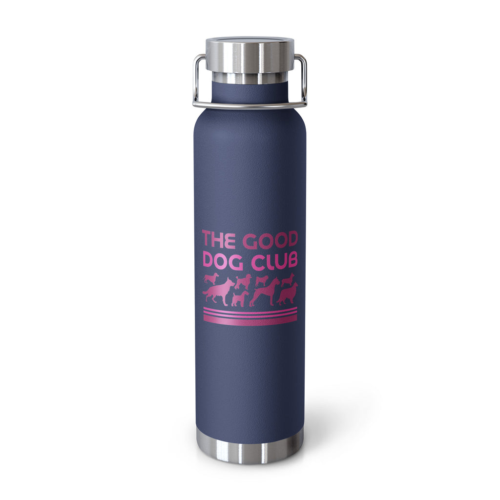Sebastian & Clementine The Good Dog Club Copper-Insulated Stainless Steel Water Bottle - Pink