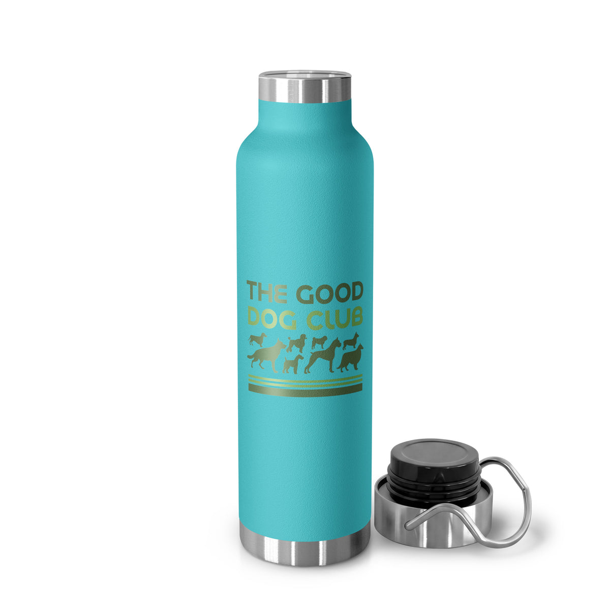 Sebastian & Clementine The Good Dog Club Copper-Insulated Stainless Steel Water Bottle - Green