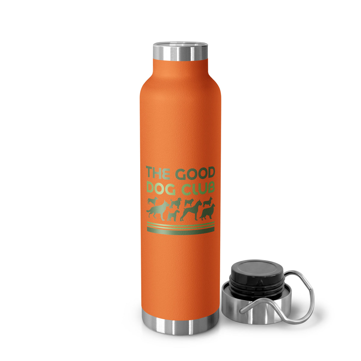Sebastian & Clementine The Good Dog Club Copper-Insulated Stainless Steel Water Bottle - Green