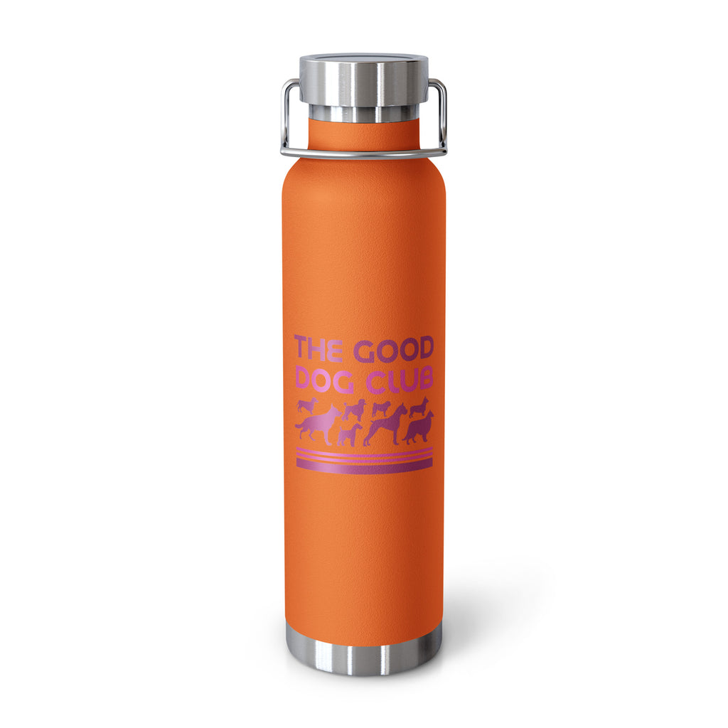 Sebastian & Clementine The Good Dog Club Copper-Insulated Stainless Steel Water Bottle - Pink