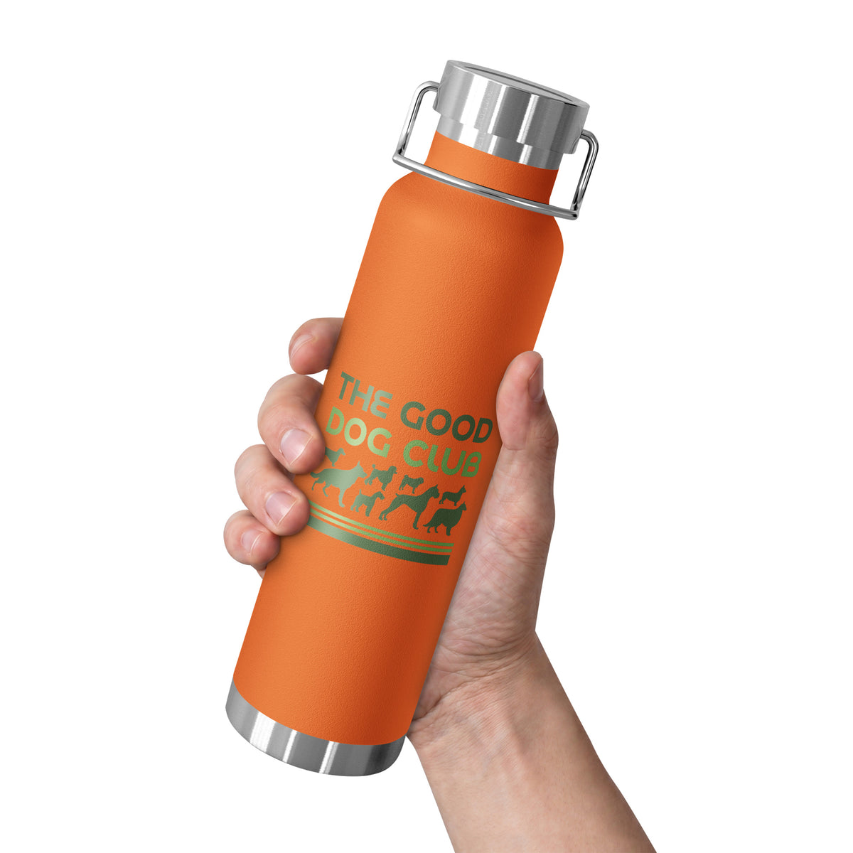 Sebastian & Clementine The Good Dog Club Copper-Insulated Stainless Steel Water Bottle - Green