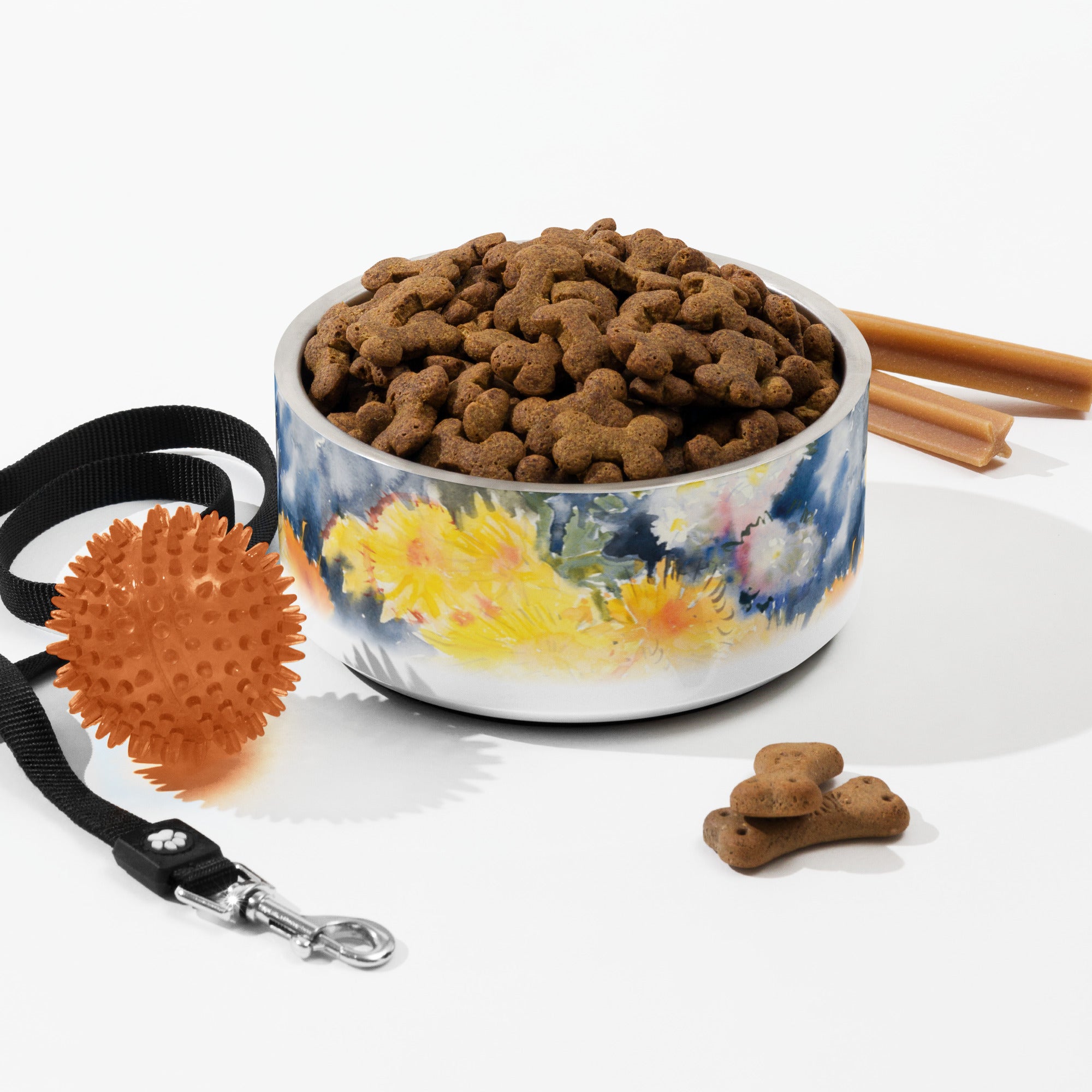 Sebastian & Clementine Yellow and Blue Pet Bowl