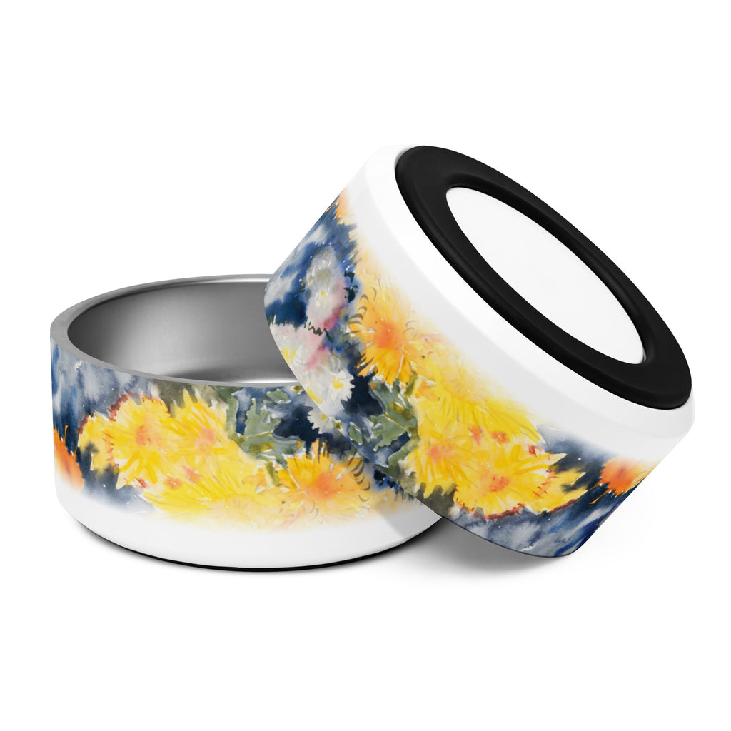 Sebastian & Clementine Yellow and Blue Pet Bowl