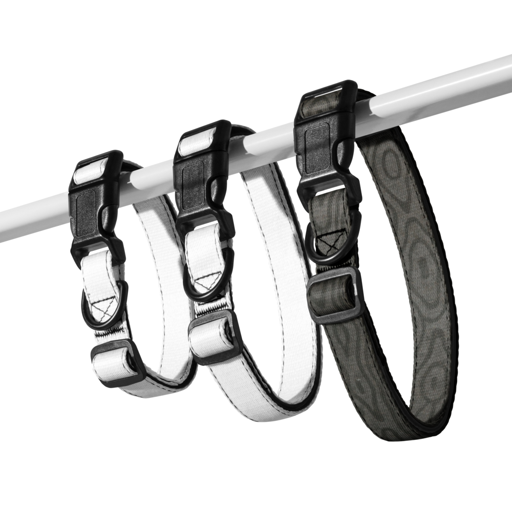 Sebastian & Clementine Vintage Collection Gray Wooden Premium Adjustable Pet Collar