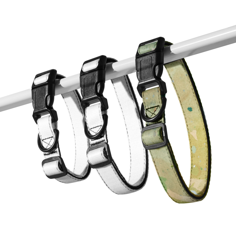 Sebastian & Clementine Vintage Collection Green Splatter Premium Adjustable Pet Collar