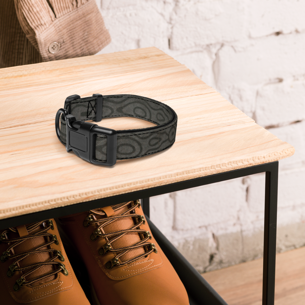Sebastian & Clementine Vintage Collection Gray Wooden Premium Adjustable Pet Collar