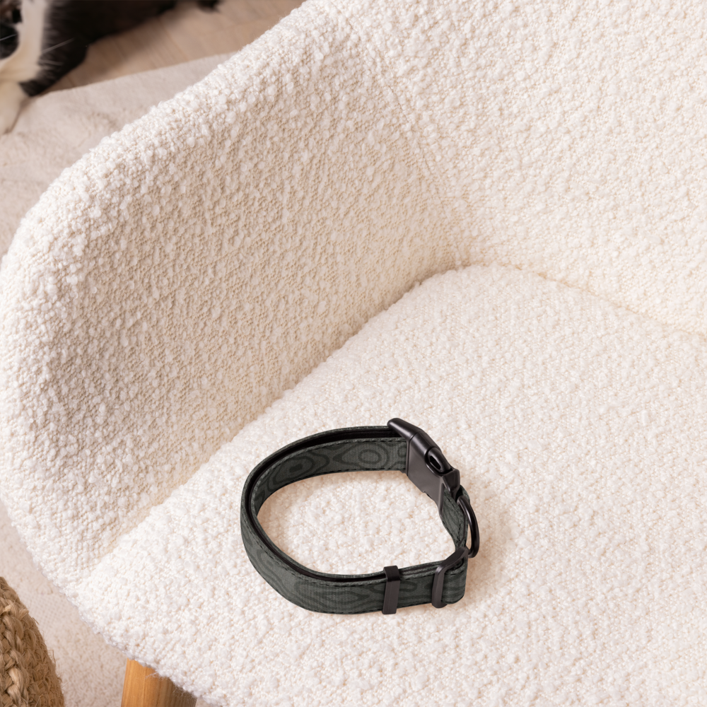 Sebastian & Clementine Vintage Collection Gray Wooden Premium Adjustable Pet Collar