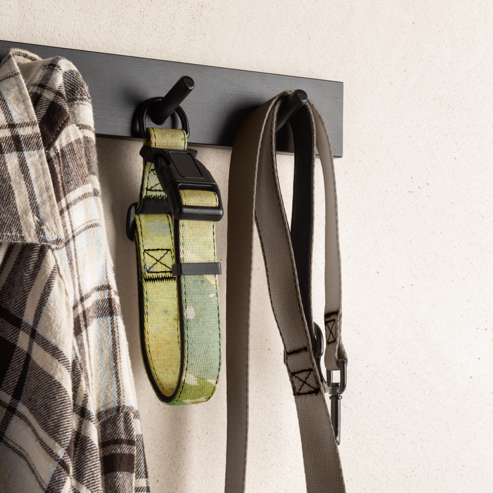 Sebastian & Clementine Vintage Collection Green Splatter Premium Adjustable Pet Collar