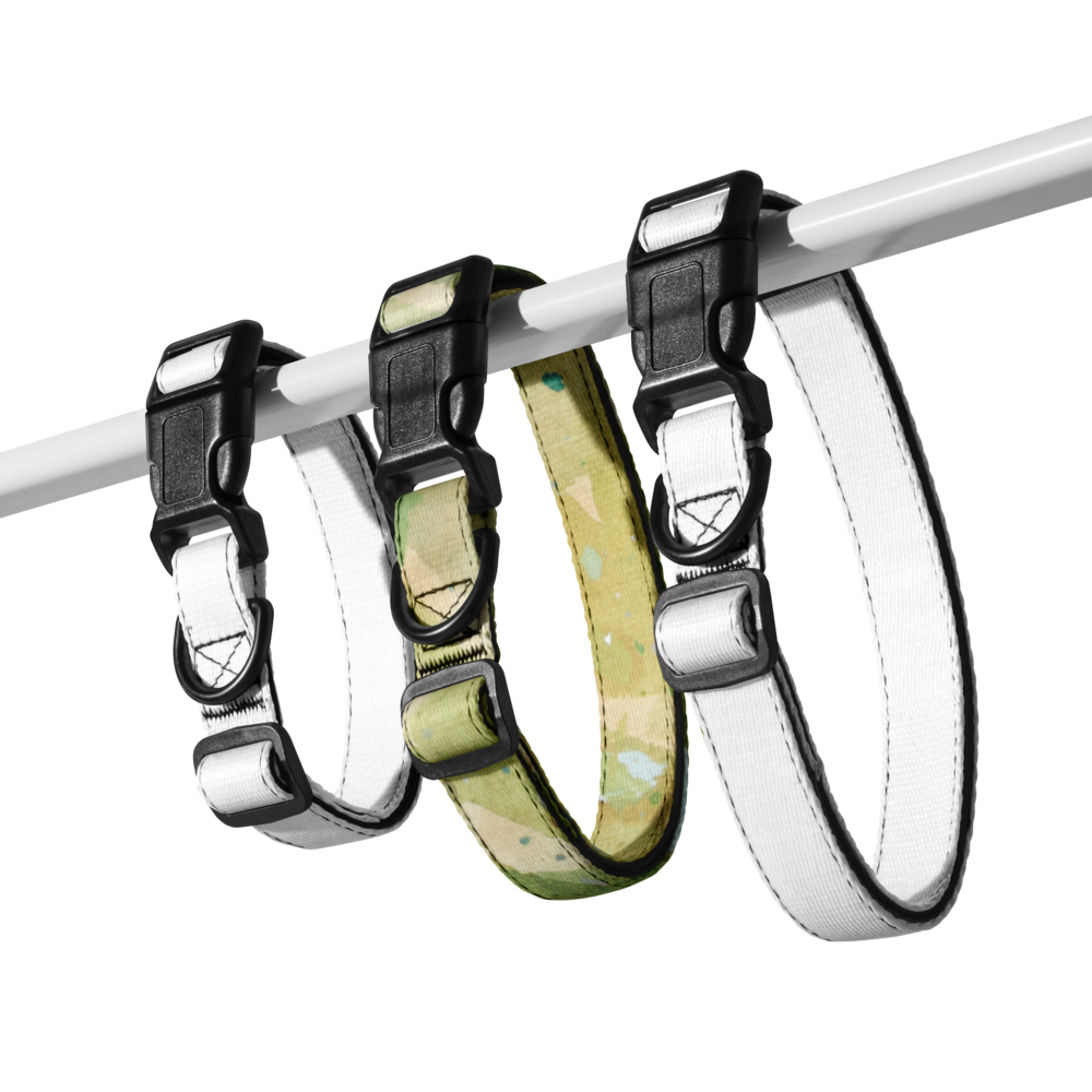 Sebastian & Clementine Vintage Collection Green Splatter Premium Adjustable Pet Collar