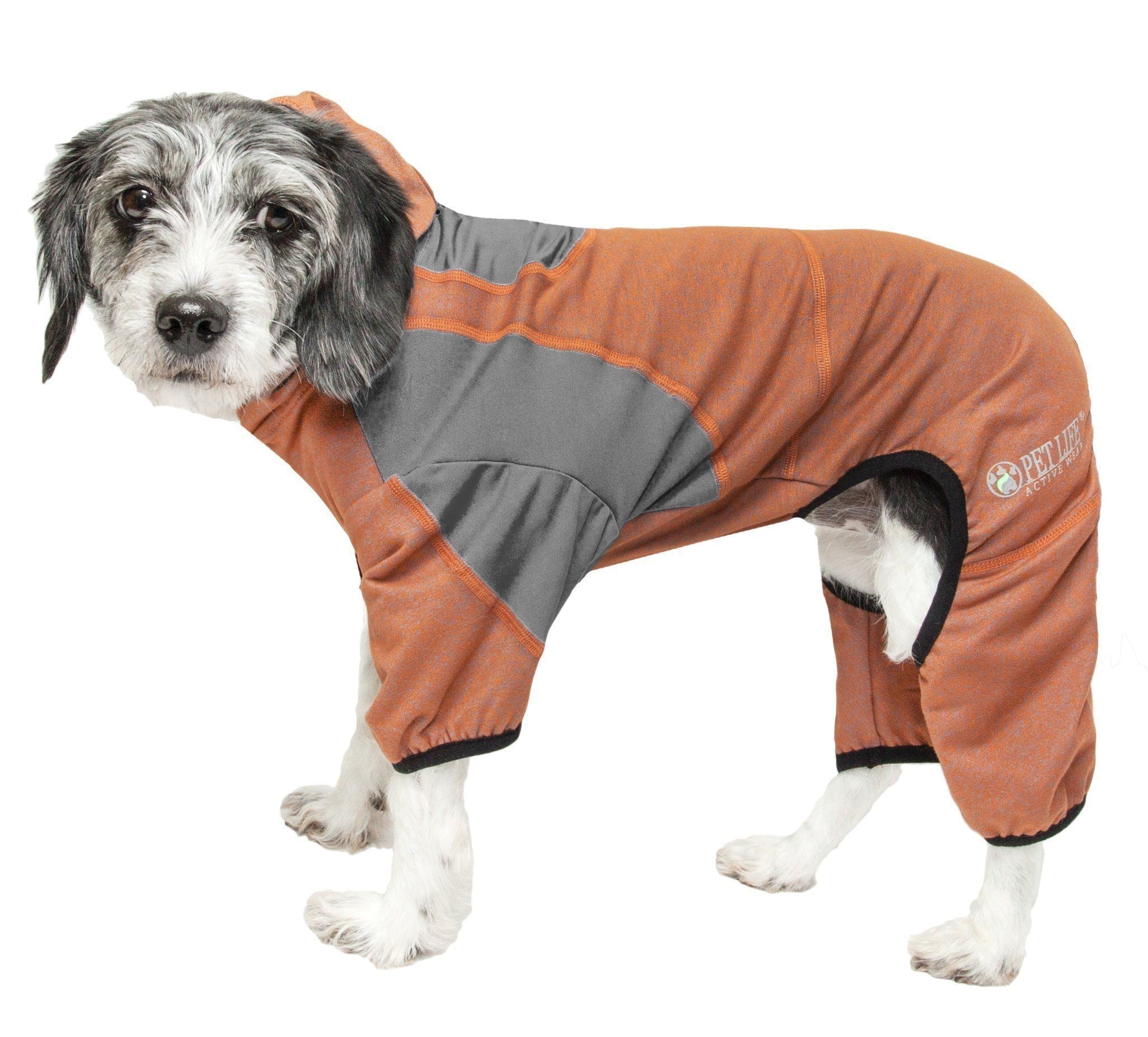 Pet Life® Active 'Fur-Breeze' 4-Way-Stretch Full Body Hooded Dog Sweater