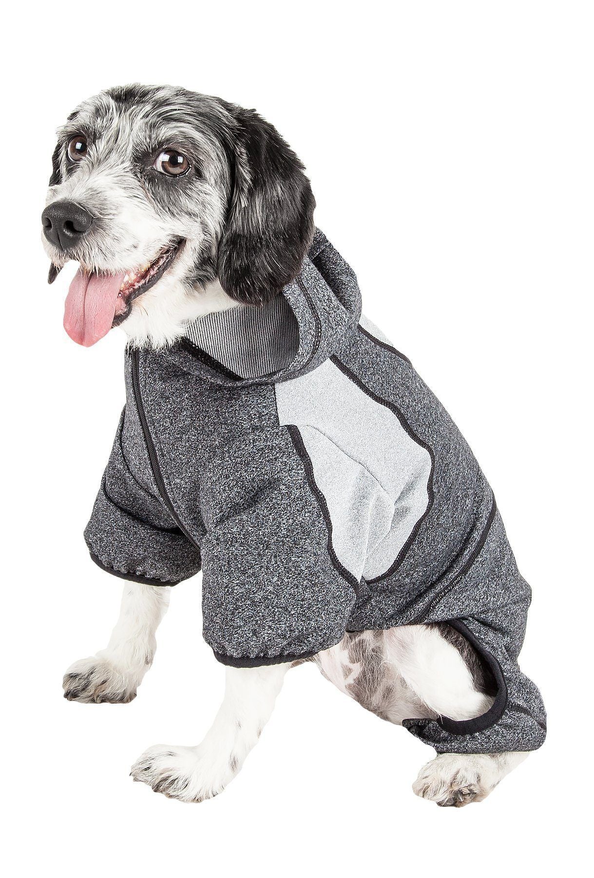 Pet Life® Active 'Fur-Breeze' 4-Way-Stretch Full Body Hooded Dog Sweater