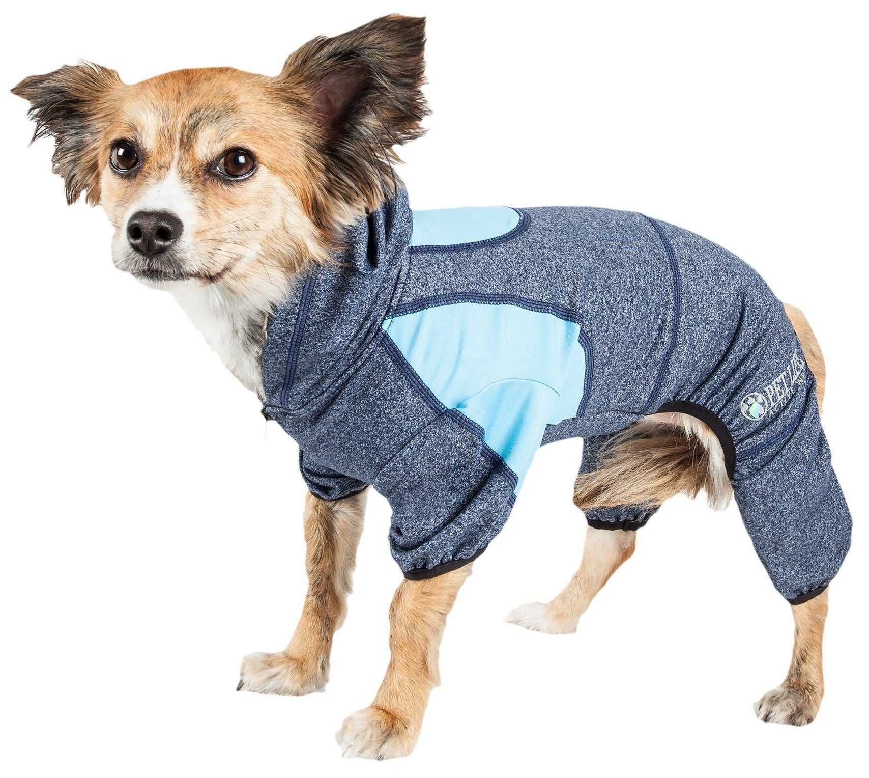 Pet Life® Active 'Fur-Breeze' 4-Way-Stretch Full Body Hooded Dog Sweater