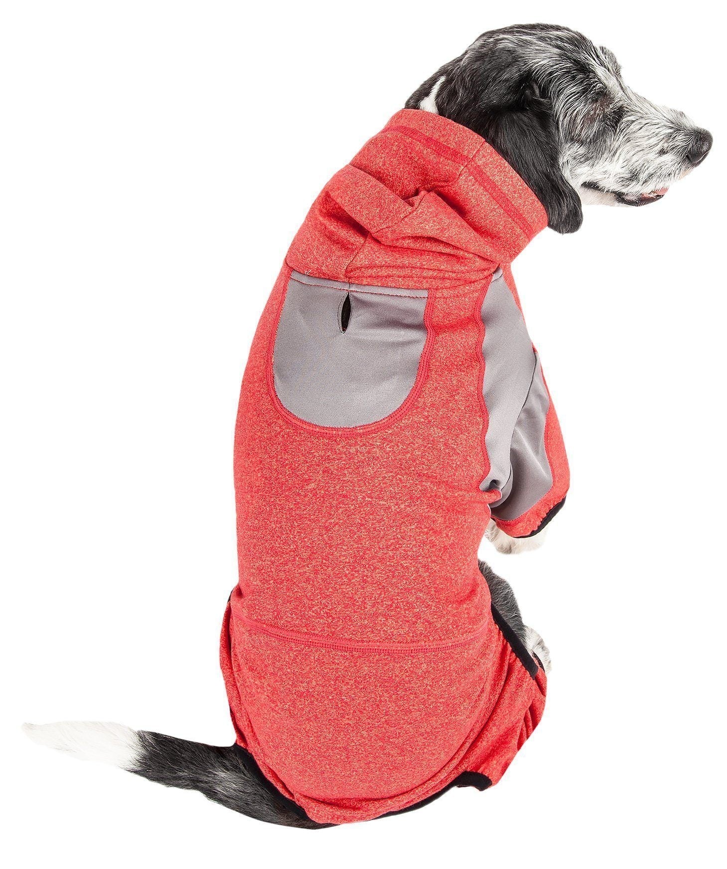 Pet Life® Active 'Fur-Breeze' 4-Way-Stretch Full Body Hooded Dog Sweater