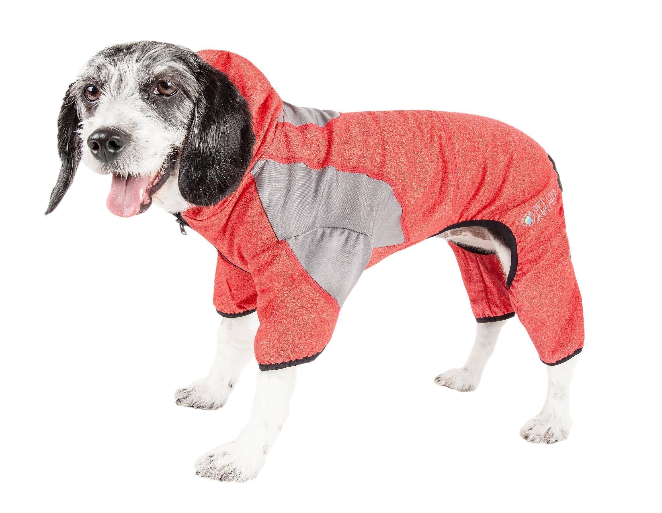 Pet Life® Active 'Fur-Breeze' 4-Way-Stretch Full Body Hooded Dog Sweater