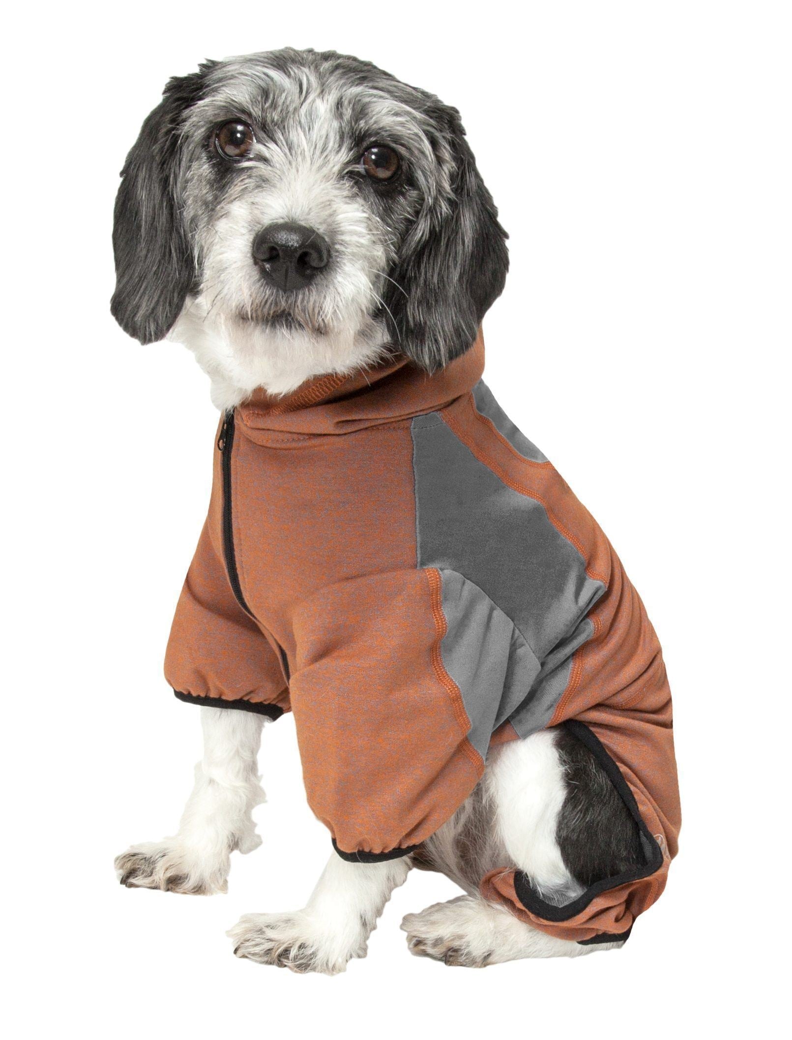 Pet Life® Active 'Fur-Breeze' 4-Way-Stretch Full Body Hooded Dog Sweater
