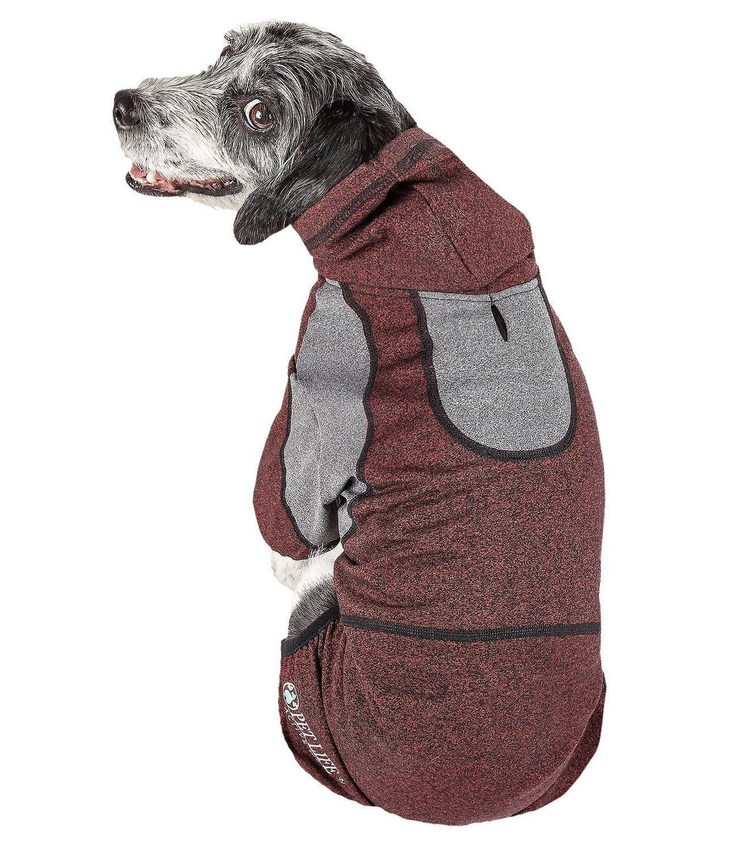 Pet Life® Active 'Fur-Breeze' 4-Way-Stretch Full Body Hooded Dog Sweater