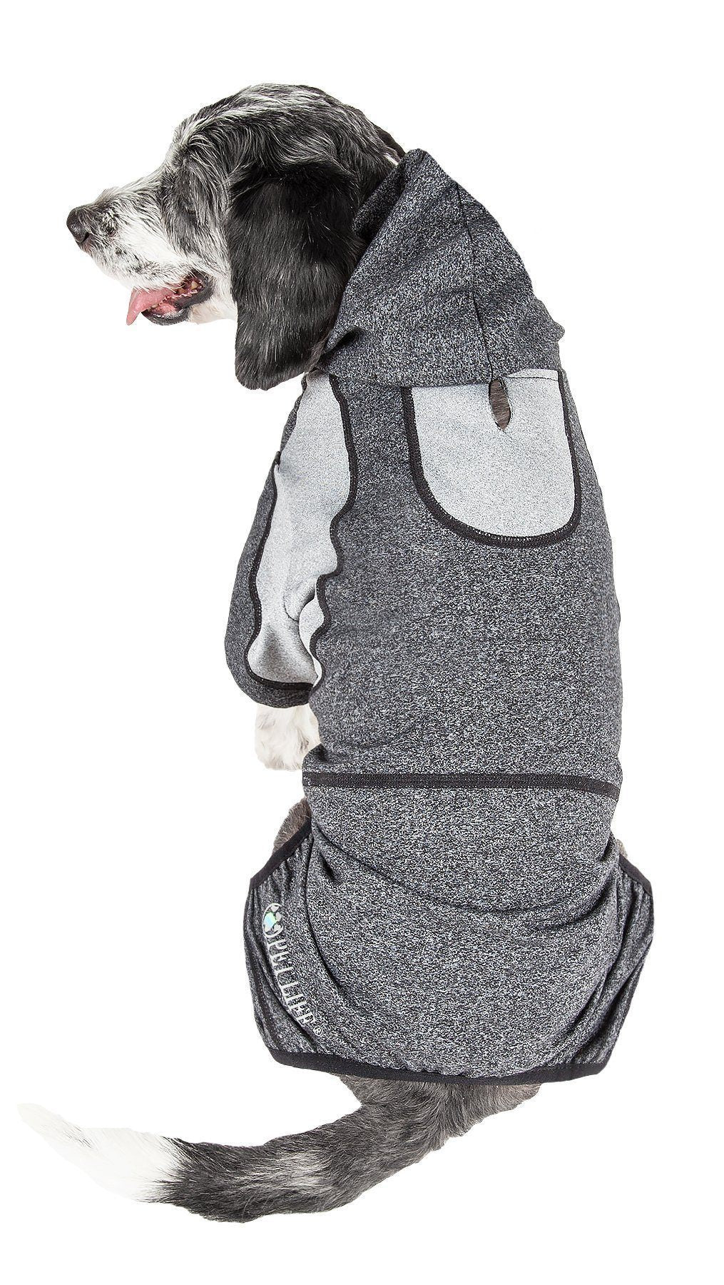 Pet Life® Active 'Fur-Breeze' 4-Way-Stretch Full Body Hooded Dog Sweater