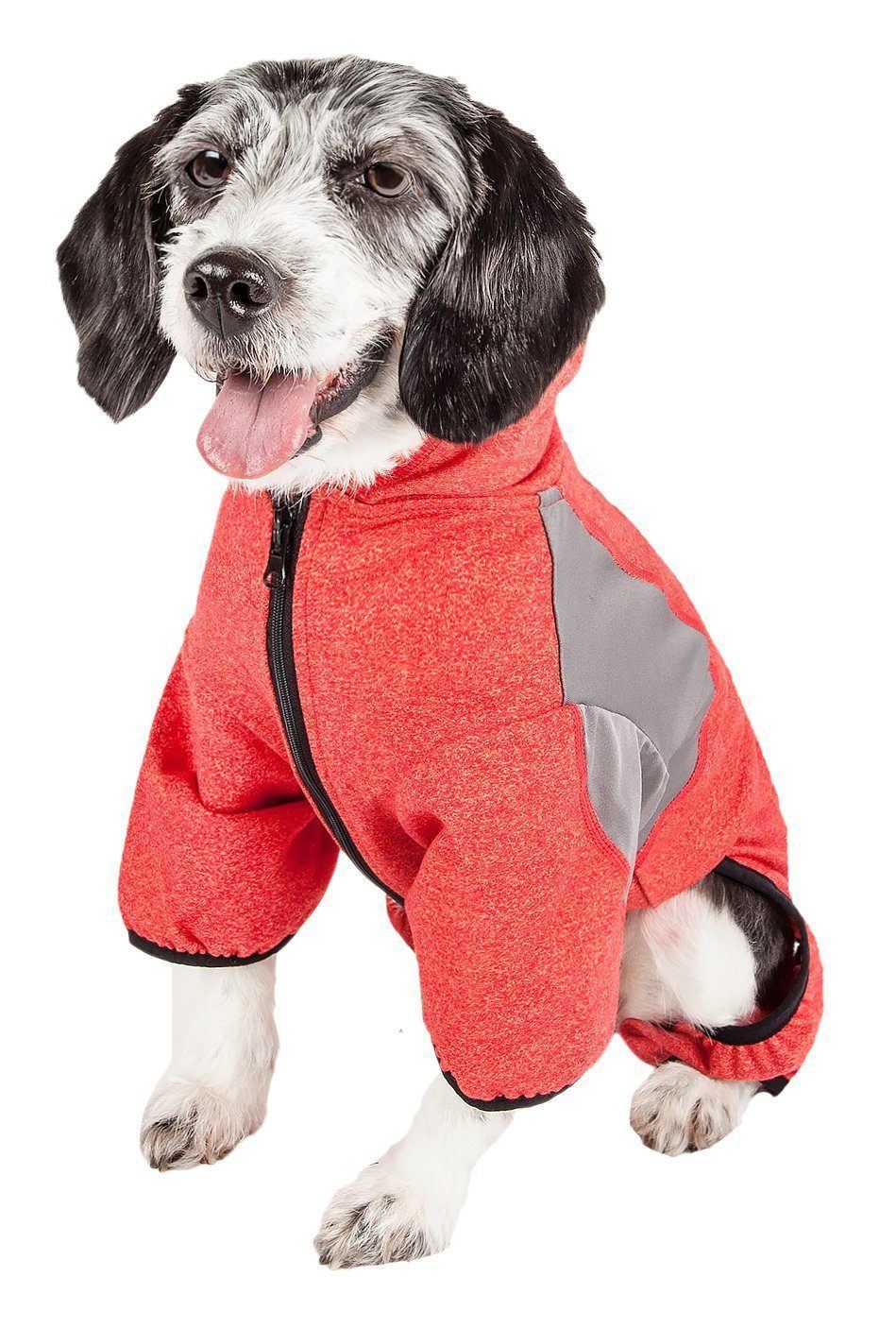 Pet Life® Active 'Fur-Breeze' 4-Way-Stretch Full Body Hooded Dog Sweater